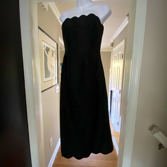NYC DESIGNER STRAPLESS TAFFETA COCKTAIL DRESS - Picture 1 of 14